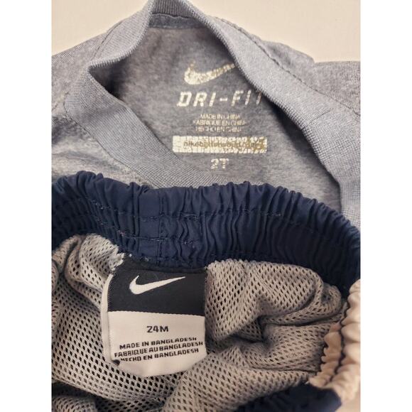 Nike Toddler Boys Outfit 24M 2T Long Sleeve Dri-fit Shirt Wind Pants Play Cond - Picture 4 of 7